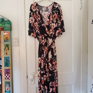 East Adeline 3X maxi dress hi-lo floral